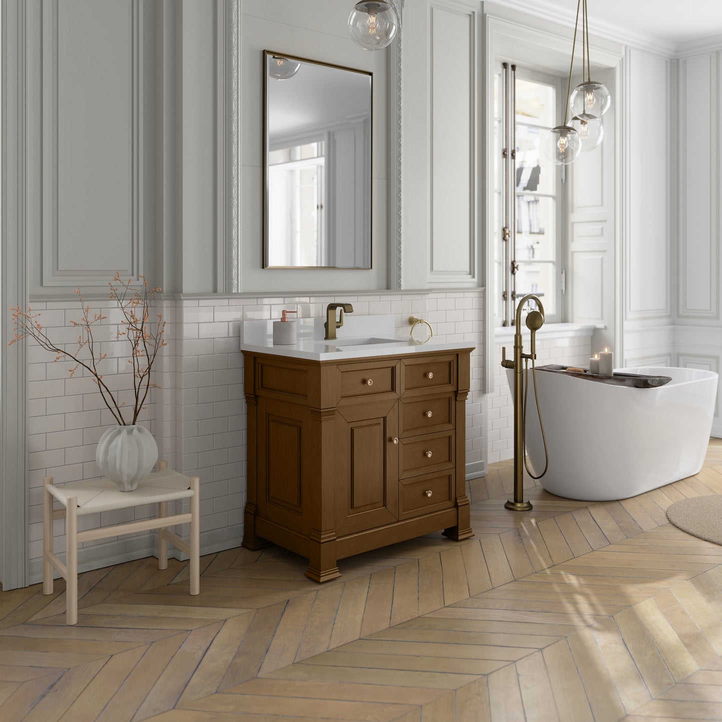 James Martin Brookfield 36" Single Vanity with 3 CM Countertop - Luxe Bathroom Vanities
