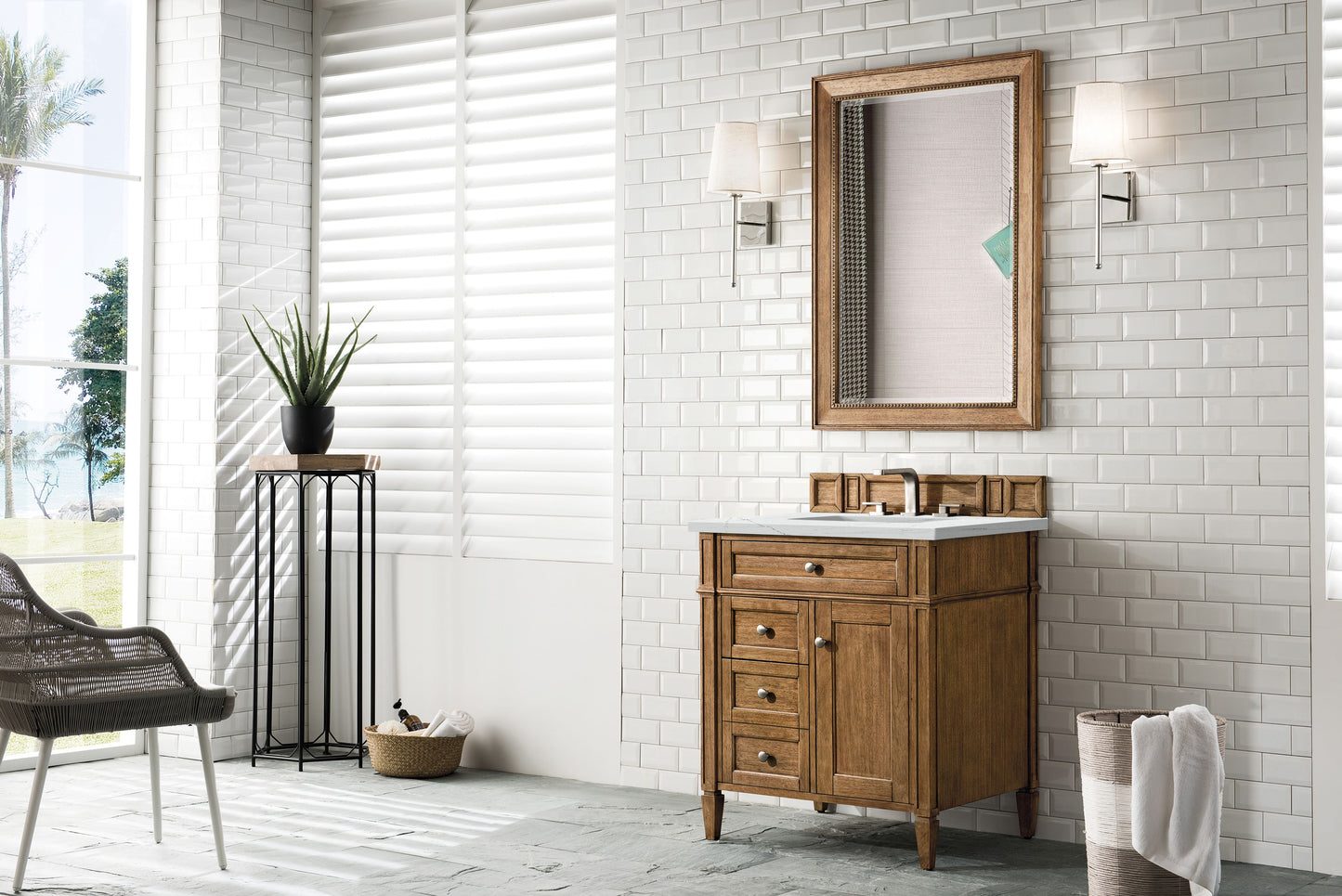 James Martin Brittany 30" Single Vanity with 3 CM Countertop