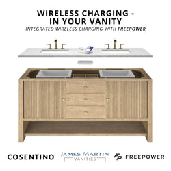 James Martin Brookfield 48" Single Vanity with 3 CM Countertop & FreePower Wireless Charger