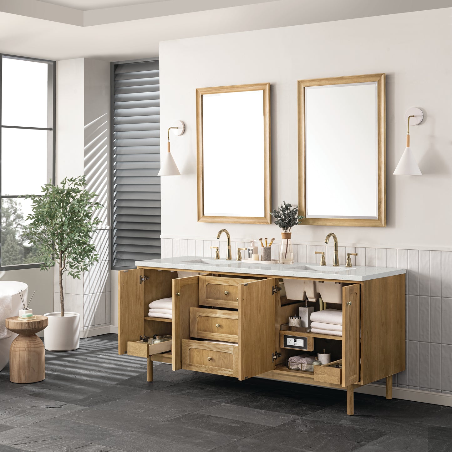 James Martin Laurent 72" Double Vanity with 3 CM Countertop