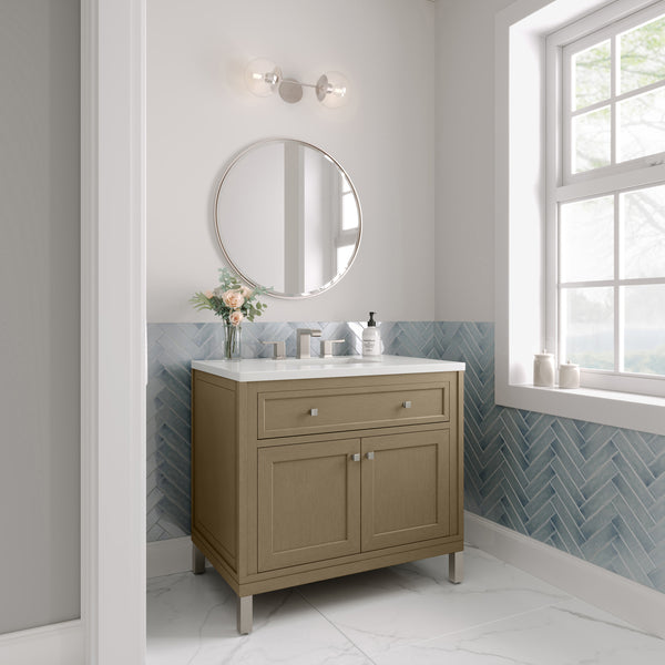 James Martin Chicago 36" Single Vanity with 3 CM Countertop
