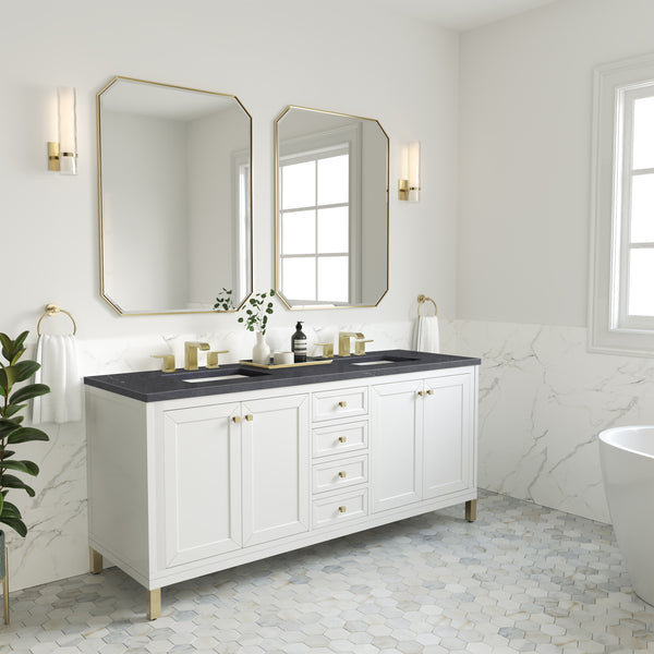 James Martin Chicago 72" Double Vanity with 3 CM Countertop