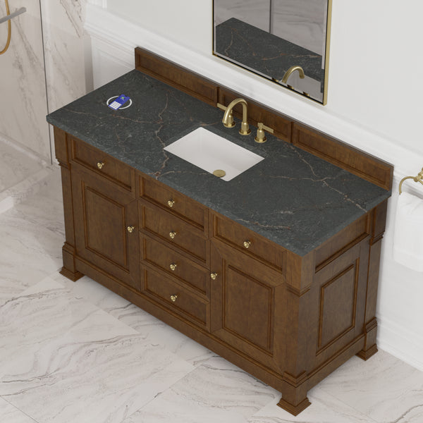 James Martin Brookfield 60" Single Vanity with 3CM Countertop & FreePower Wireless Charger