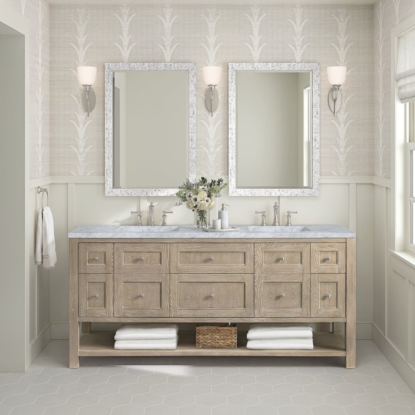 James Martin Breckenridge 72" Double Vanity w/ 3 CM Countertop
