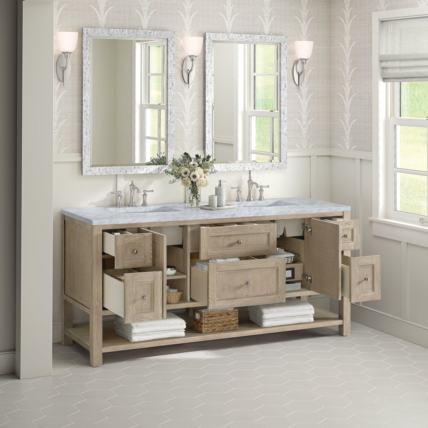 James Martin Breckenridge 72" Double Vanity w/ 3 CM Countertop