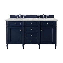James Martin Brittany 60" Double Vanity with 3 CM Countertop & FreePower Wireless Charger