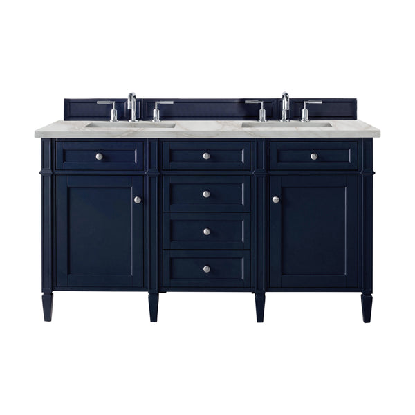 James Martin Brittany 60" Double Vanity with 3 CM Countertop & FreePower Wireless Charger