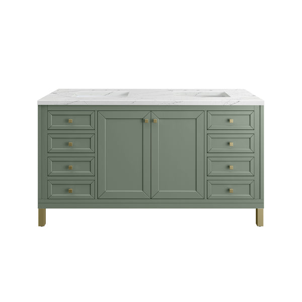 James Martin Chicago 60" Double Vanity with 3 CM Countertop