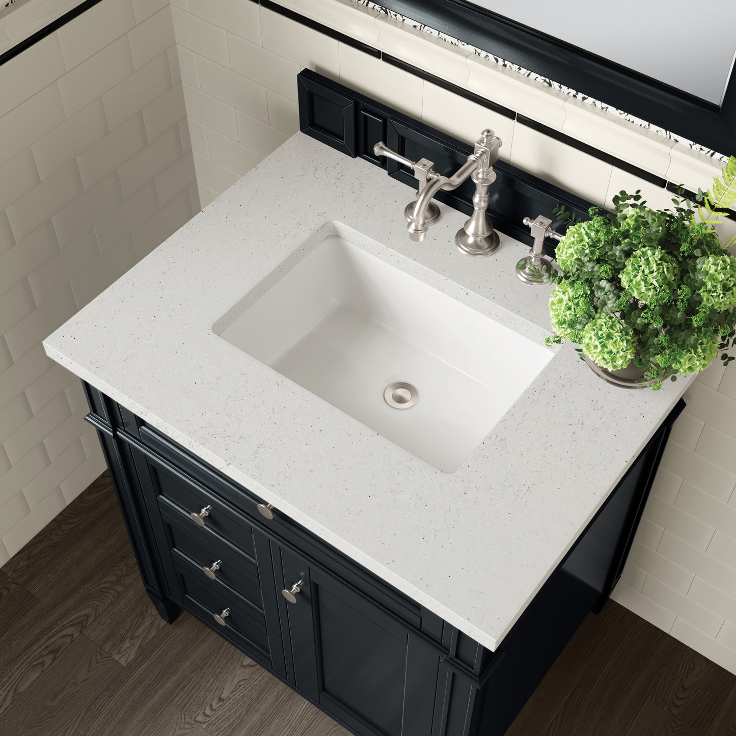 James Martin Brittany 30" Single Vanity with 3 CM Countertop