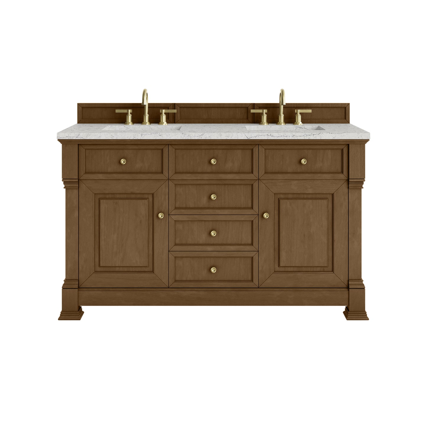 James Martin Brookfield 60" Double Vanity with 3 CM Countertop & FreePower Wireless Charger