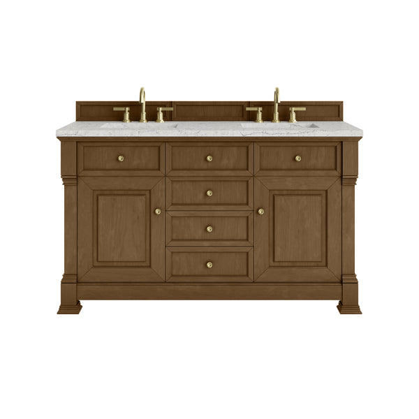 James Martin Brookfield 60" Double Vanity with 3 CM Countertop & FreePower Wireless Charger