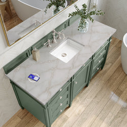James Martin Brittany 60" Single Vanity with 3 CM Countertop & FreePower Wireless Charger