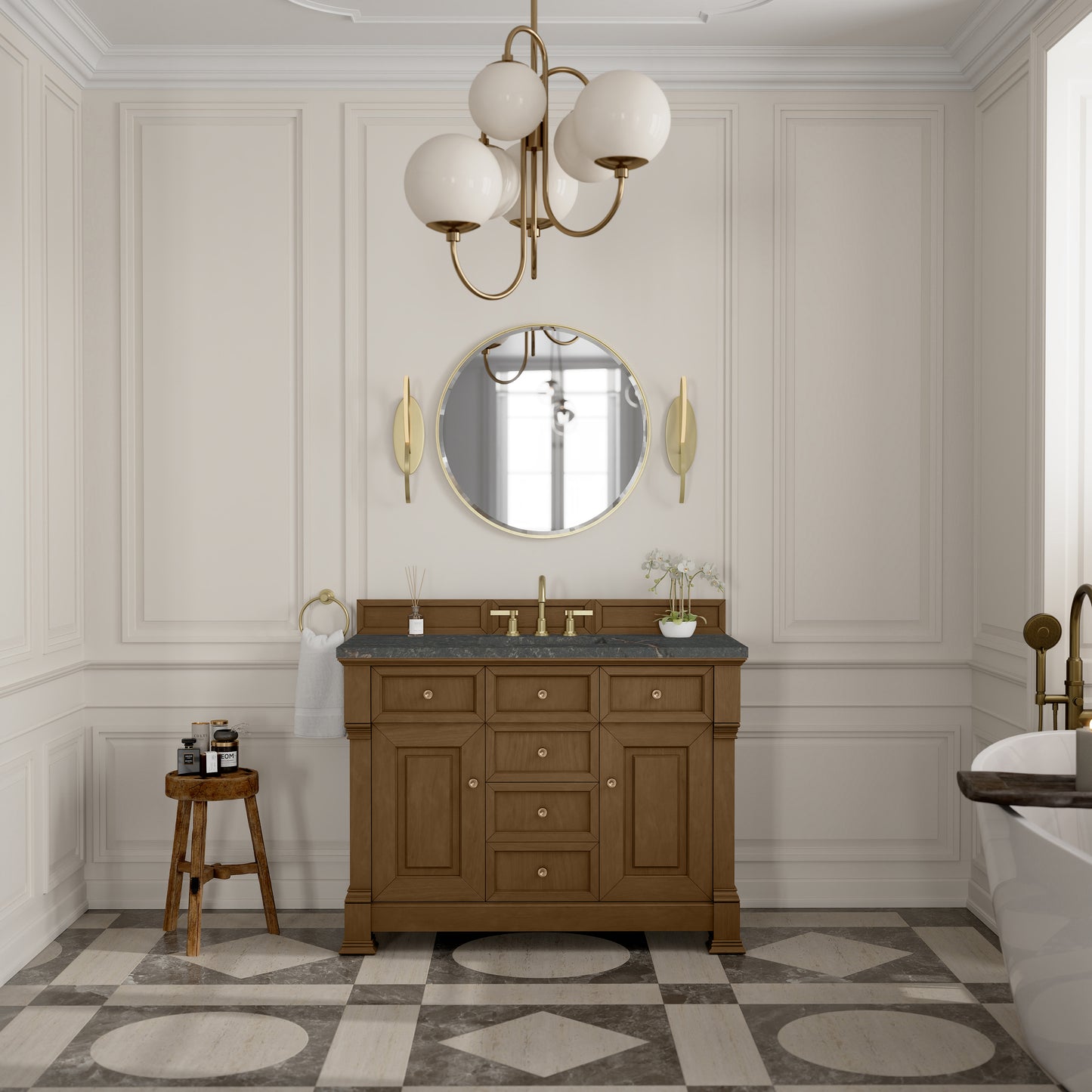 James Martin Brookfield 48" Single Vanity with 3 CM Countertop & FreePower Wireless Charger