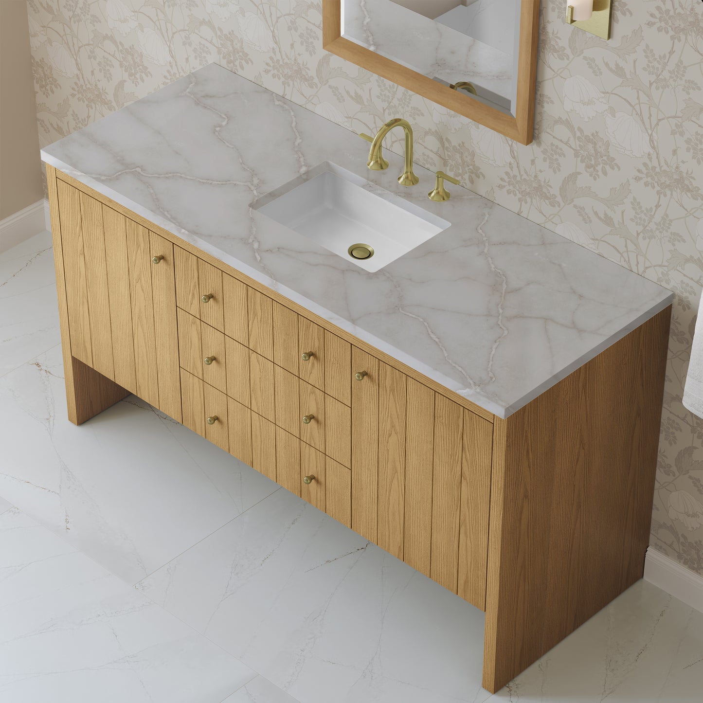 James Martin Hudson 60" Single Vanity with 3 CM Countertop