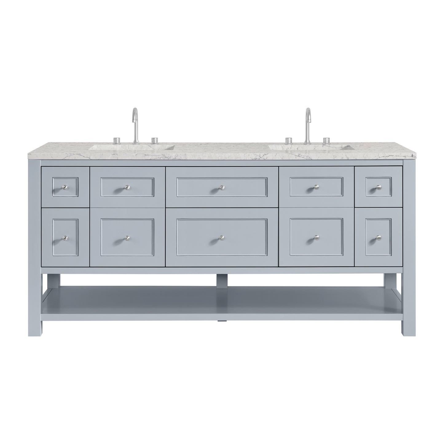 James Martin Breckenridge 72" Double Vanity w/ 3 CM Countertop