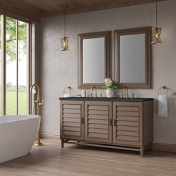 James Martin Portland 60" Double Vanity Whitewashed Walnut with 3 CM Countertop