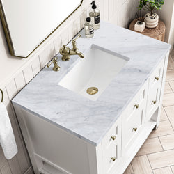 James Martin Breckenridge 36" Single Vanity, Bright White - Luxe Bathroom Vanities