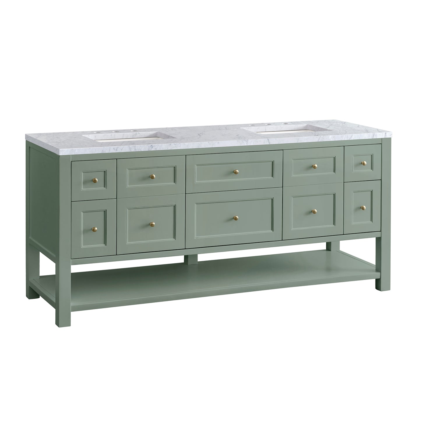 James Martin Breckenridge 72" Double Vanity w/ 3 CM Countertop