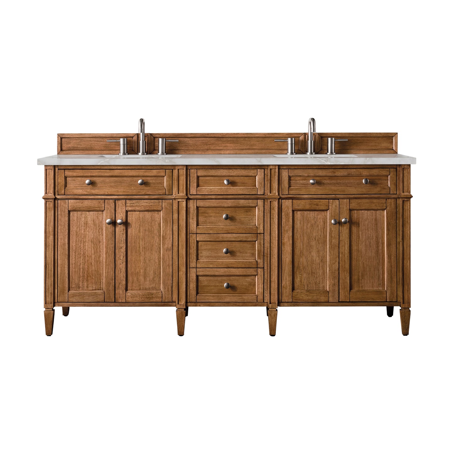 James Martin Brittany 72" Double Vanity with 3 CM Countertop & FreePower Wireless Charger