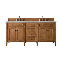 James Martin Brittany 72" Double Vanity with 3 CM Countertop & FreePower Wireless Charger