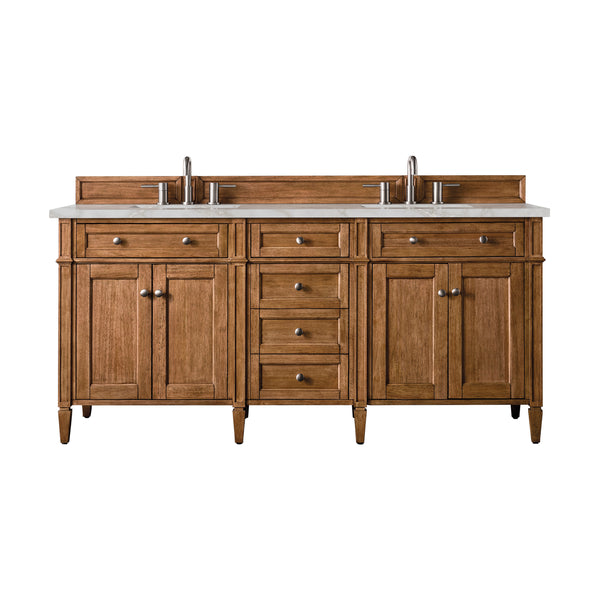 James Martin Brittany 72" Double Vanity with 3 CM Countertop & FreePower Wireless Charger