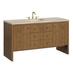 James Martin Hudson 60" Single Vanity with 3 CM Countertop & FreePower Wireless Charger