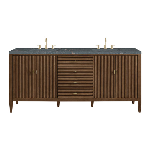 James Martin Myrrin 72" Double Vanity with 3 CM Countertop & FreePower Wireless Charger