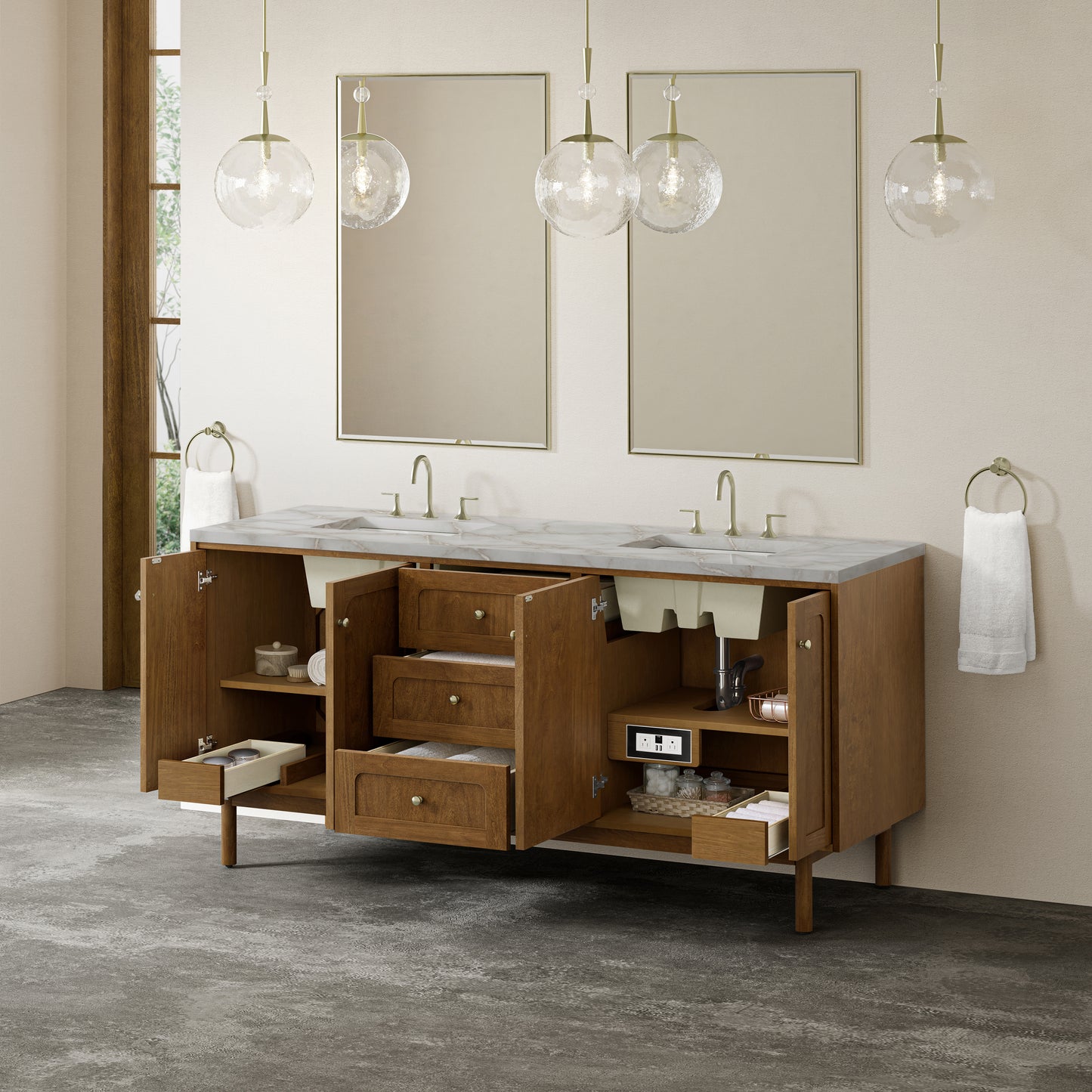 James Martin Laurent 72" Double Vanity with 3 CM Countertop