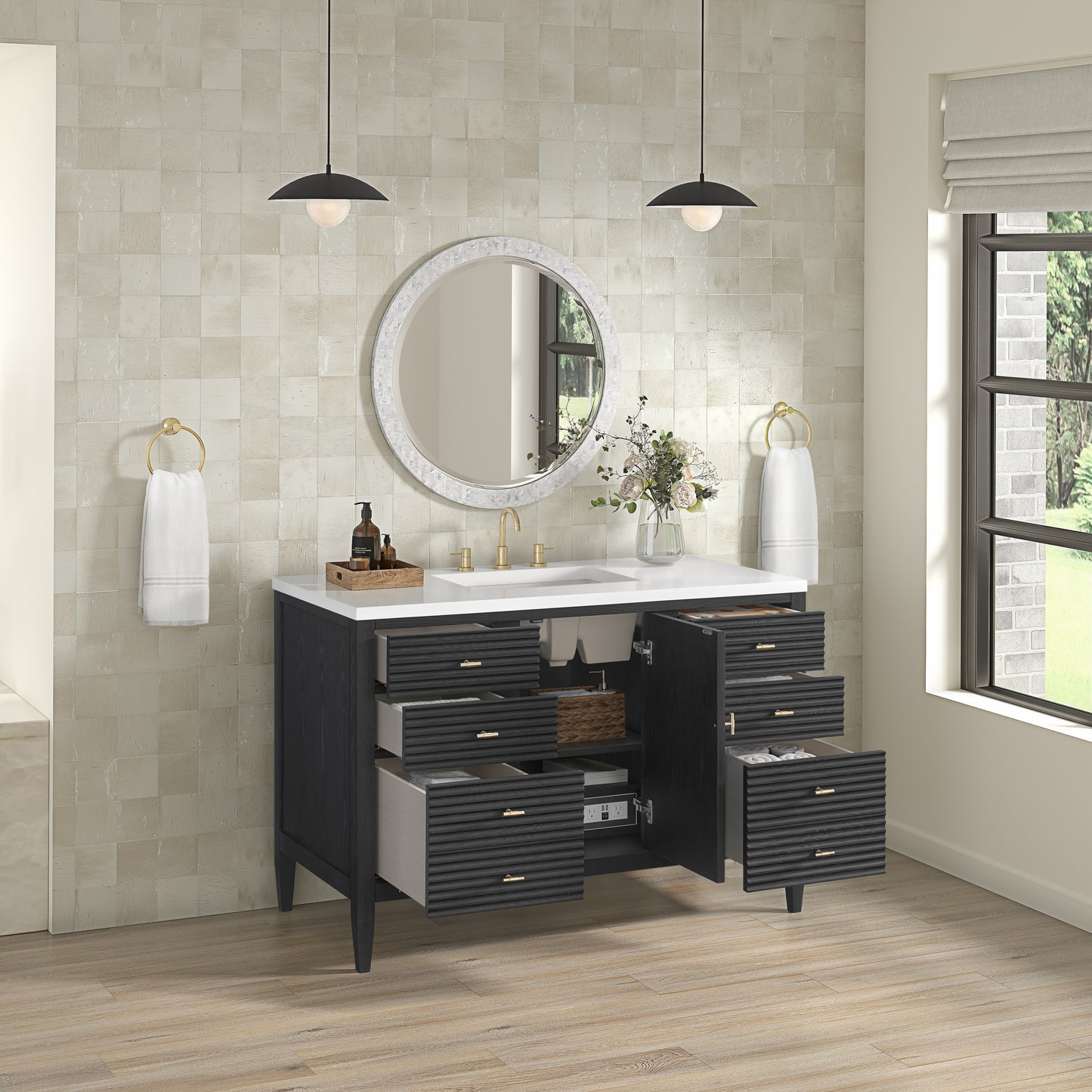 James Martin Myrrin 48" Single Vanity with 3 CM Countertop