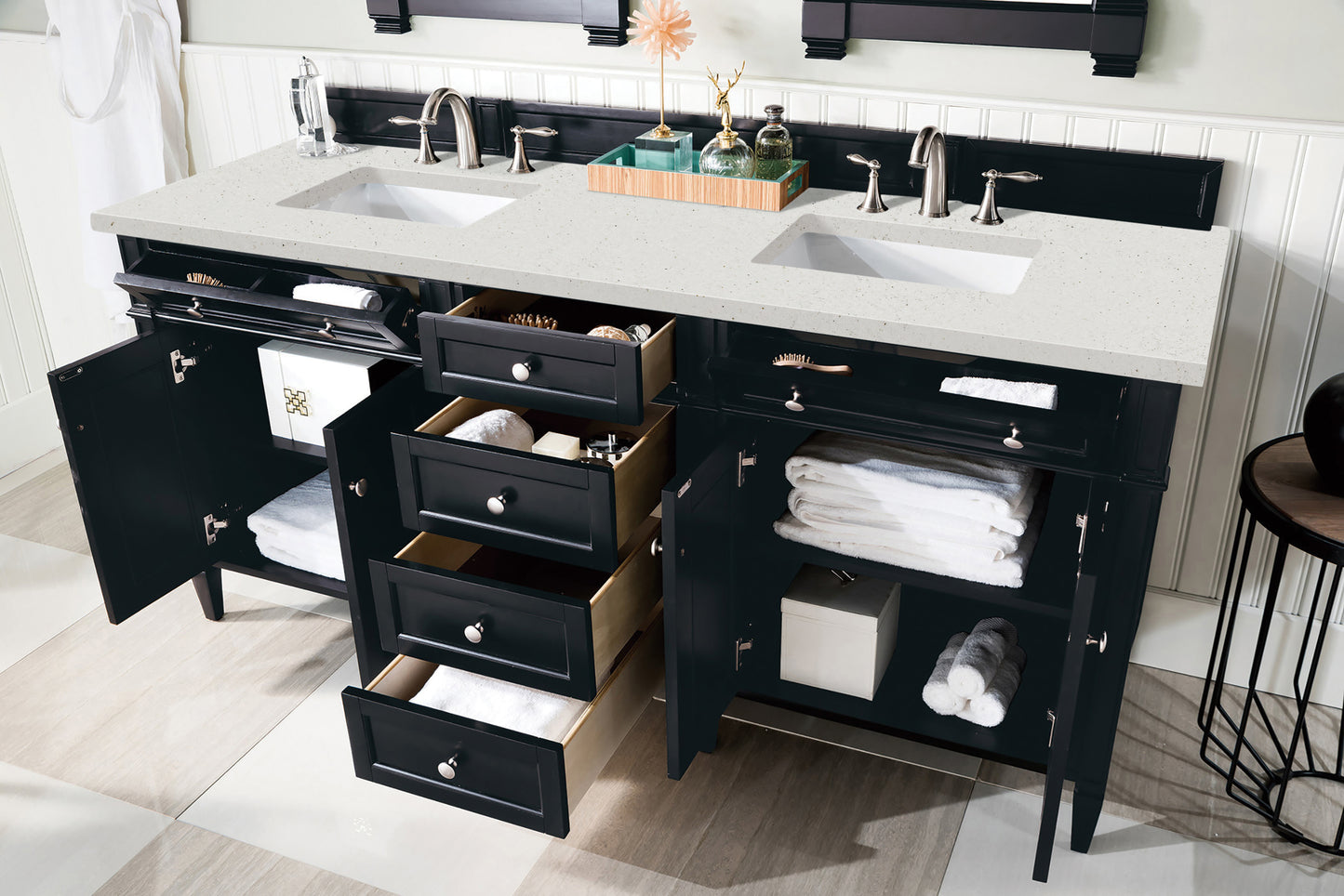 James Martin Brittany 72" Double Vanity with 3 CM Countertop