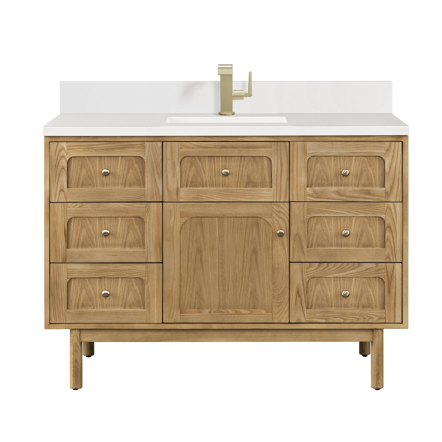 James Martin Laurent 48" Single Vanity with Single Hole 3 CM Countertop and Matching Backsplash