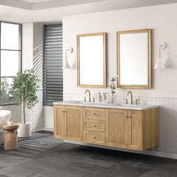 James Martin Laurent 72" Double Vanity with 3 CM Countertop & FreePower Wireless Charger