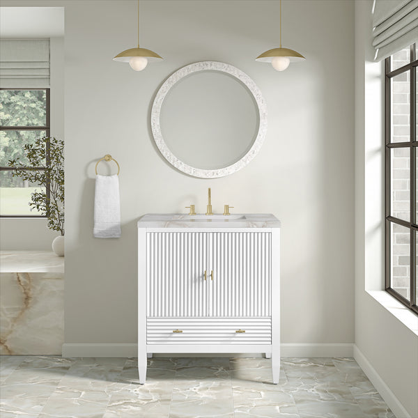 James Martin Myrrin 30" Single Vanity with 3 CM Countertop