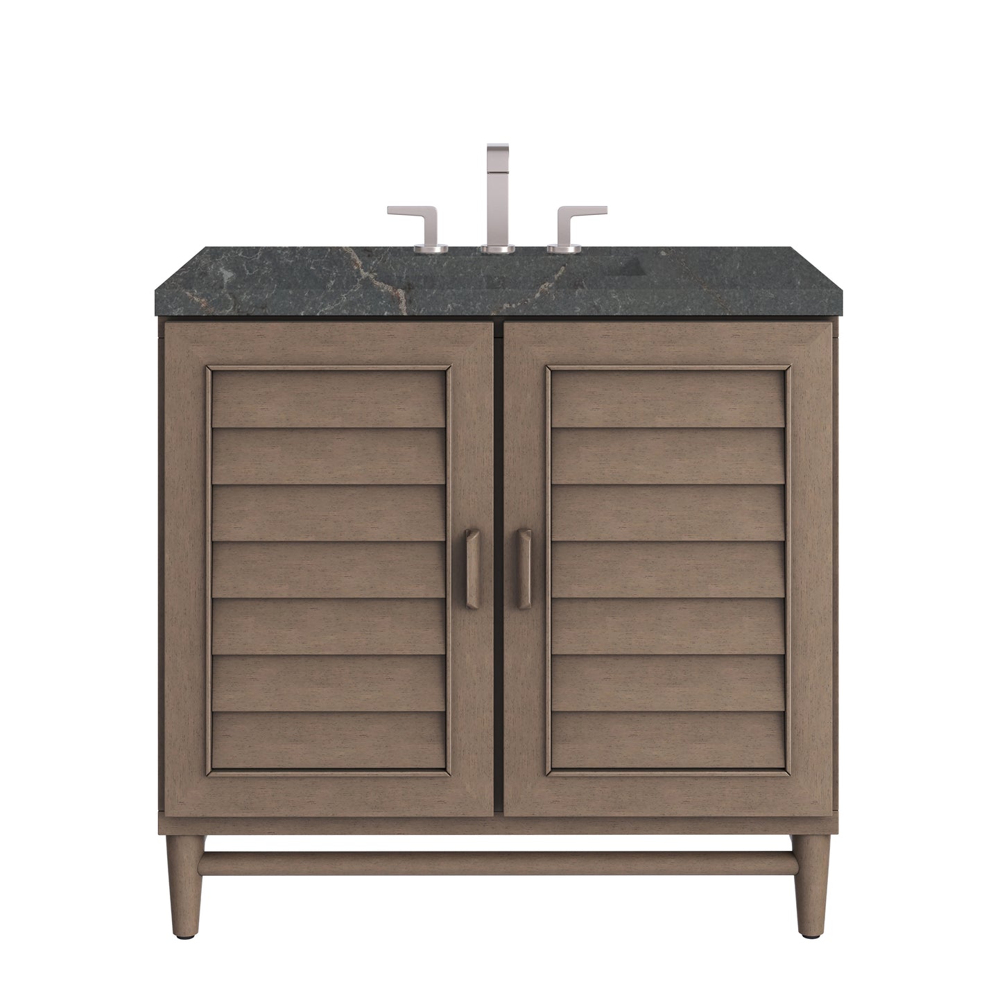 James Martin Portland 36" Single Vanity Whitewashed Walnut with 3 CM Countertop