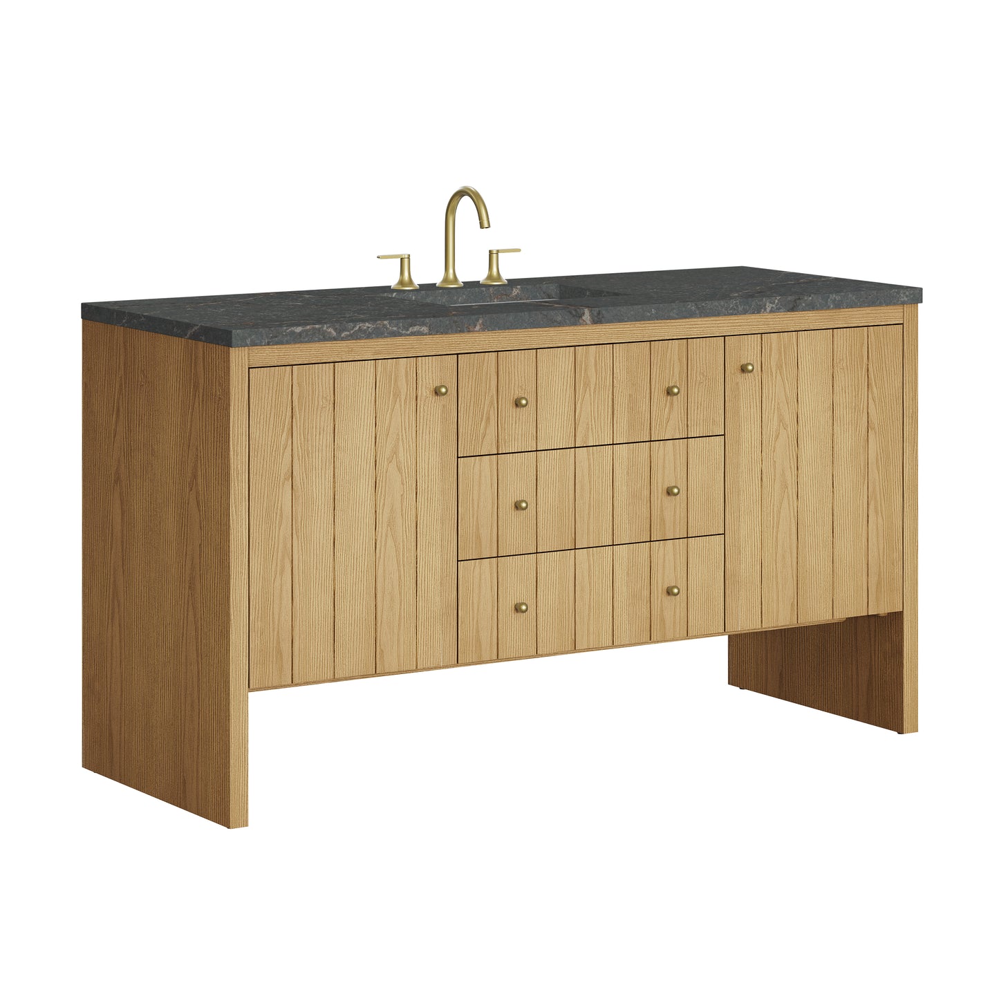 James Martin Hudson 60" Single Vanity with 3 CM Countertop & FreePower Wireless Charger