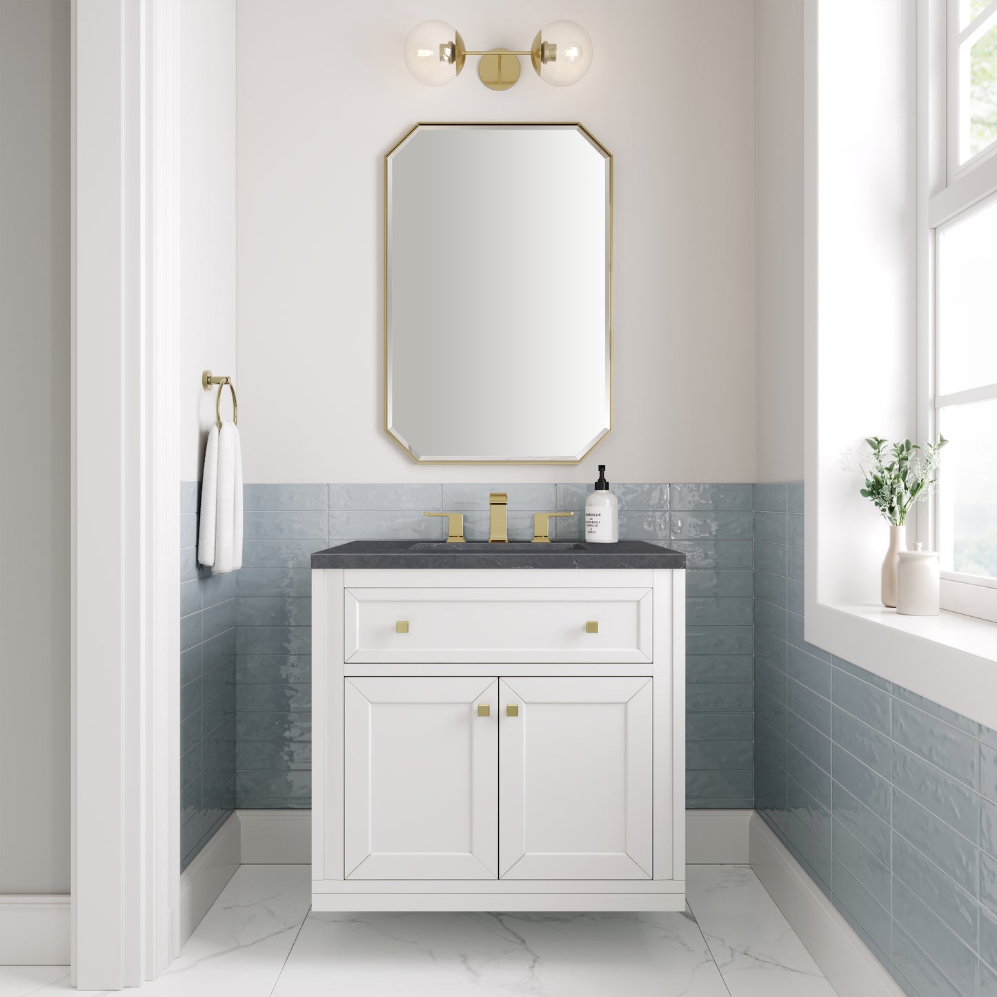 James Martin Chicago 30" Single Vanity with 3 CM Countertop