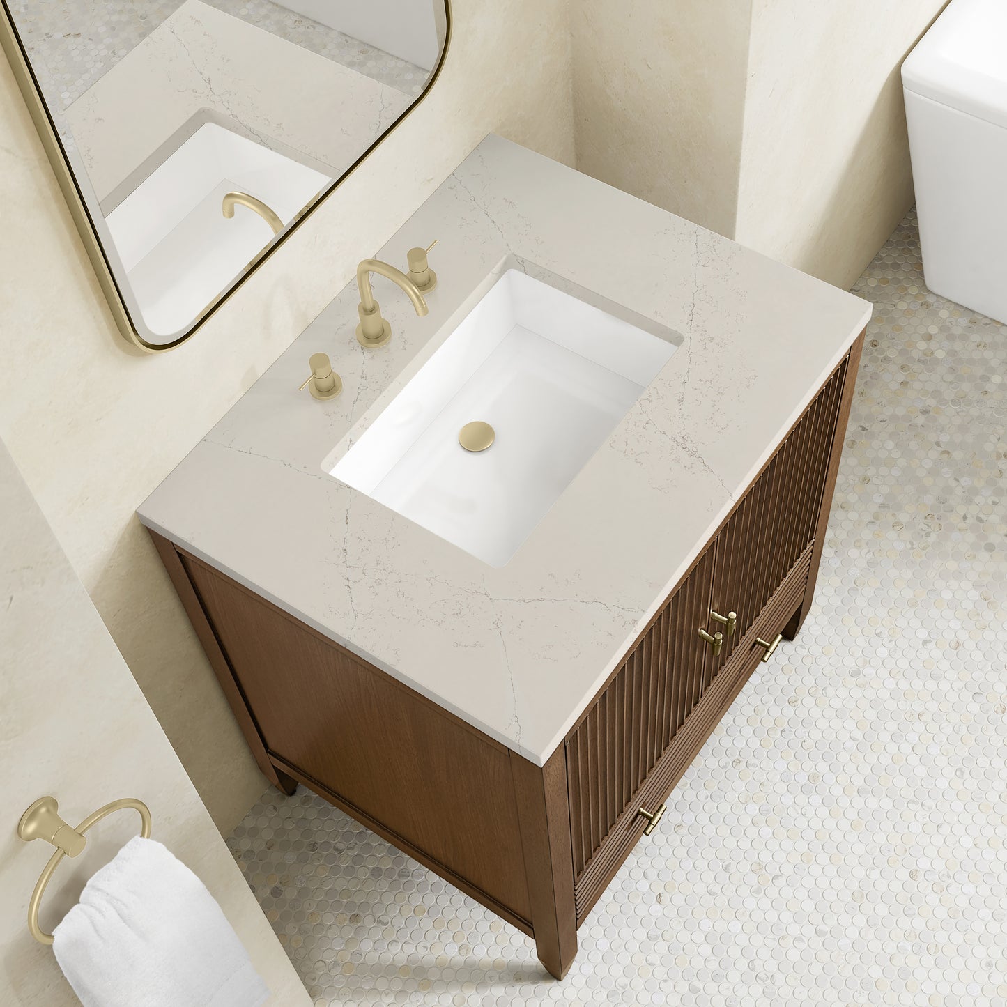 James Martin Myrrin 30" Single Vanity with 3 CM Countertop