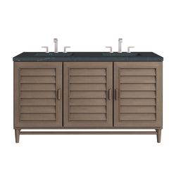 James Martin Portland 60" Double Vanity Whitewashed Walnut with 3 CM Countertop