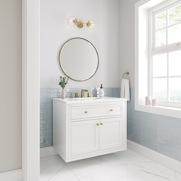 James Martin Chicago 36" Single Vanity with 3 CM Countertop
