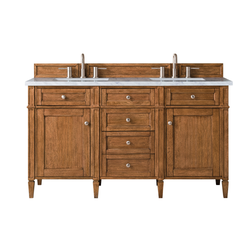 James Martin Brittany 60" Double Vanity with 3 CM Countertop & FreePower Wireless Charger