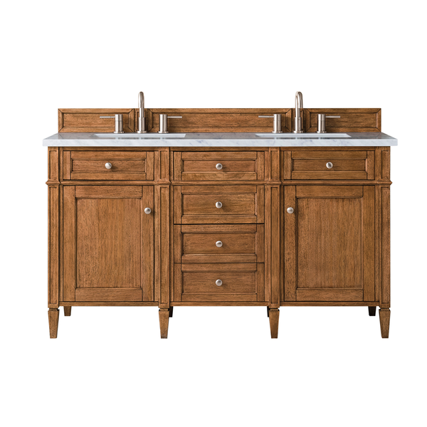 James Martin Brittany 60" Double Vanity with 3 CM Countertop & FreePower Wireless Charger