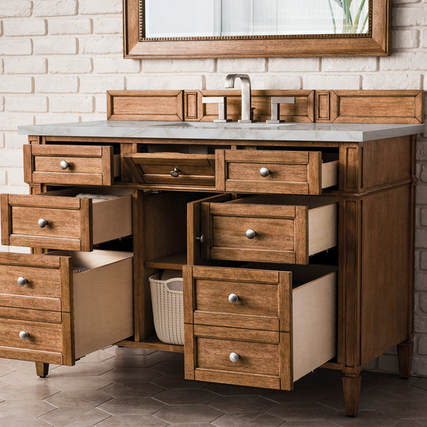 James Martin Brittany 48" Single Vanity with 3 CM Countertop & FreePower Wireless Charger