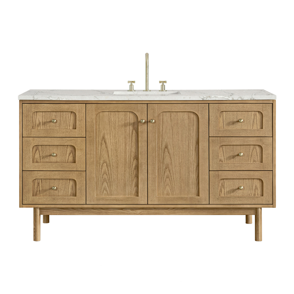 James Martin Laurent 60" Single Vanity with 3 CM Countertop & FreePower Wireless Charger