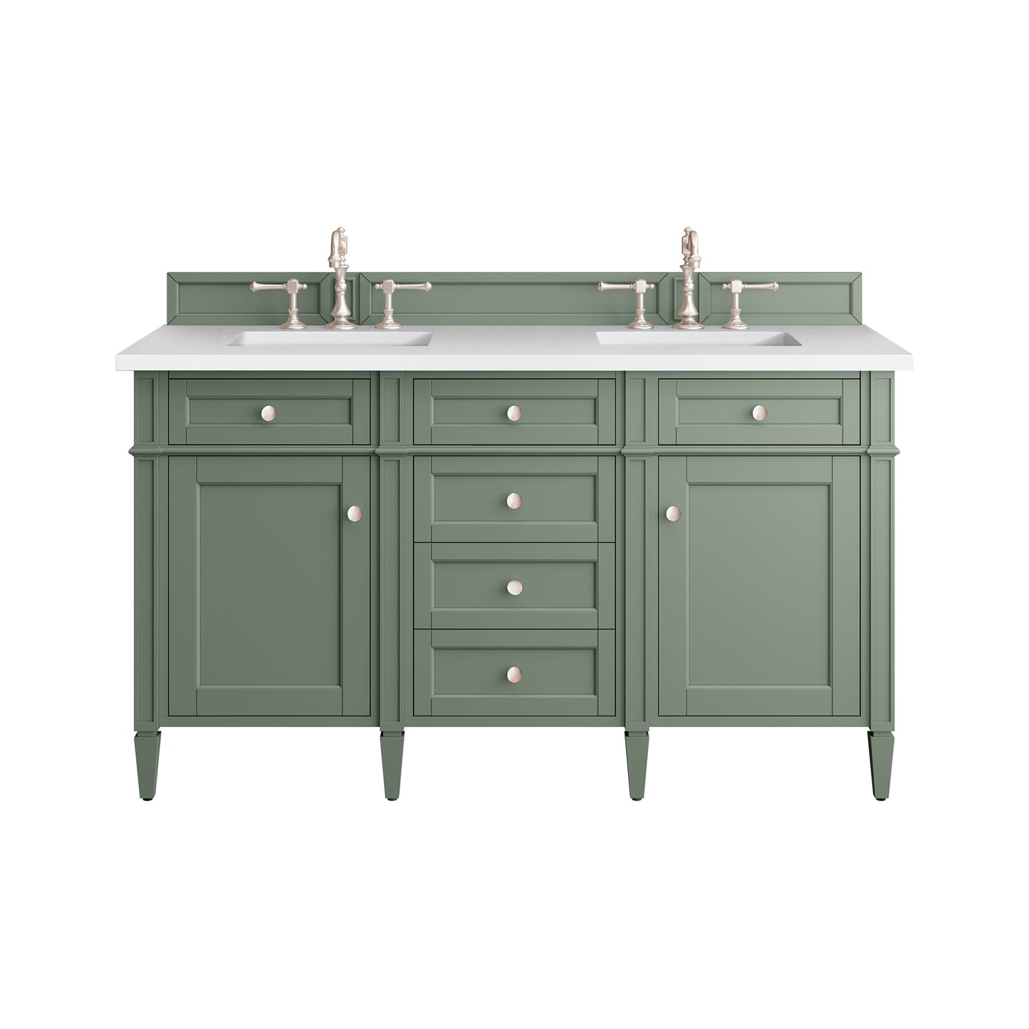 James Martin Brittany 60" Double Vanity with 3 CM Countertop