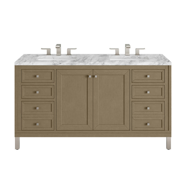 James Martin Chicago 60" Double Vanity with 3 CM Countertop