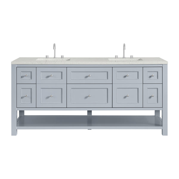 James Martin Breckenridge 72" Double Vanity w/ 3 CM Countertop