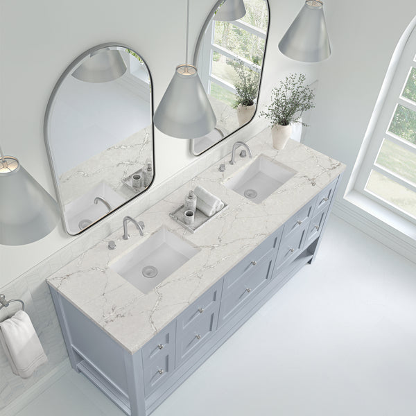 James Martin Breckenridge 72" Double Vanity w/ 3 CM Countertop