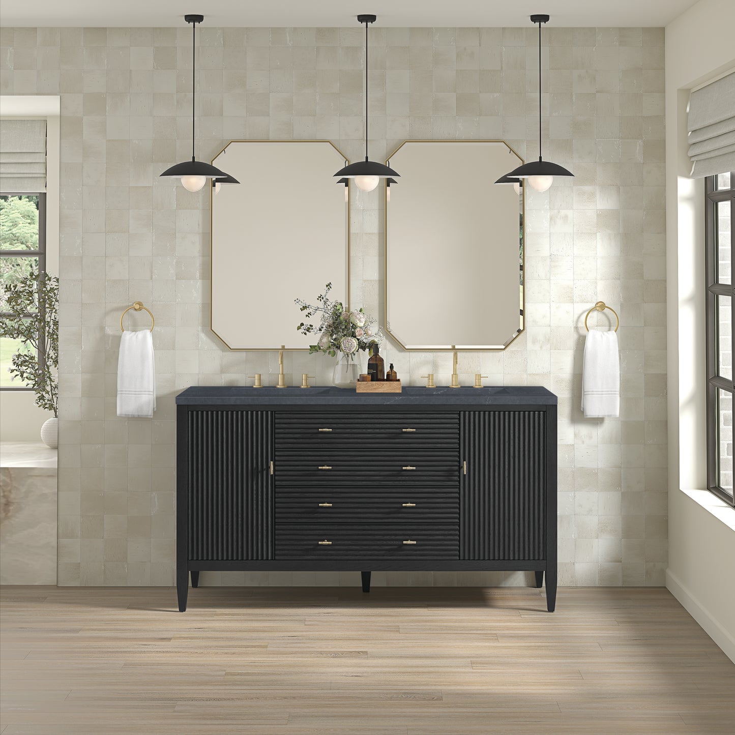James Martin Myrrin 60" Double Vanity with 3 CM Countertop