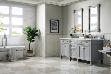 James Martin Brittany 72" Double Vanity with 3 CM Countertop & FreePower Wireless Charger