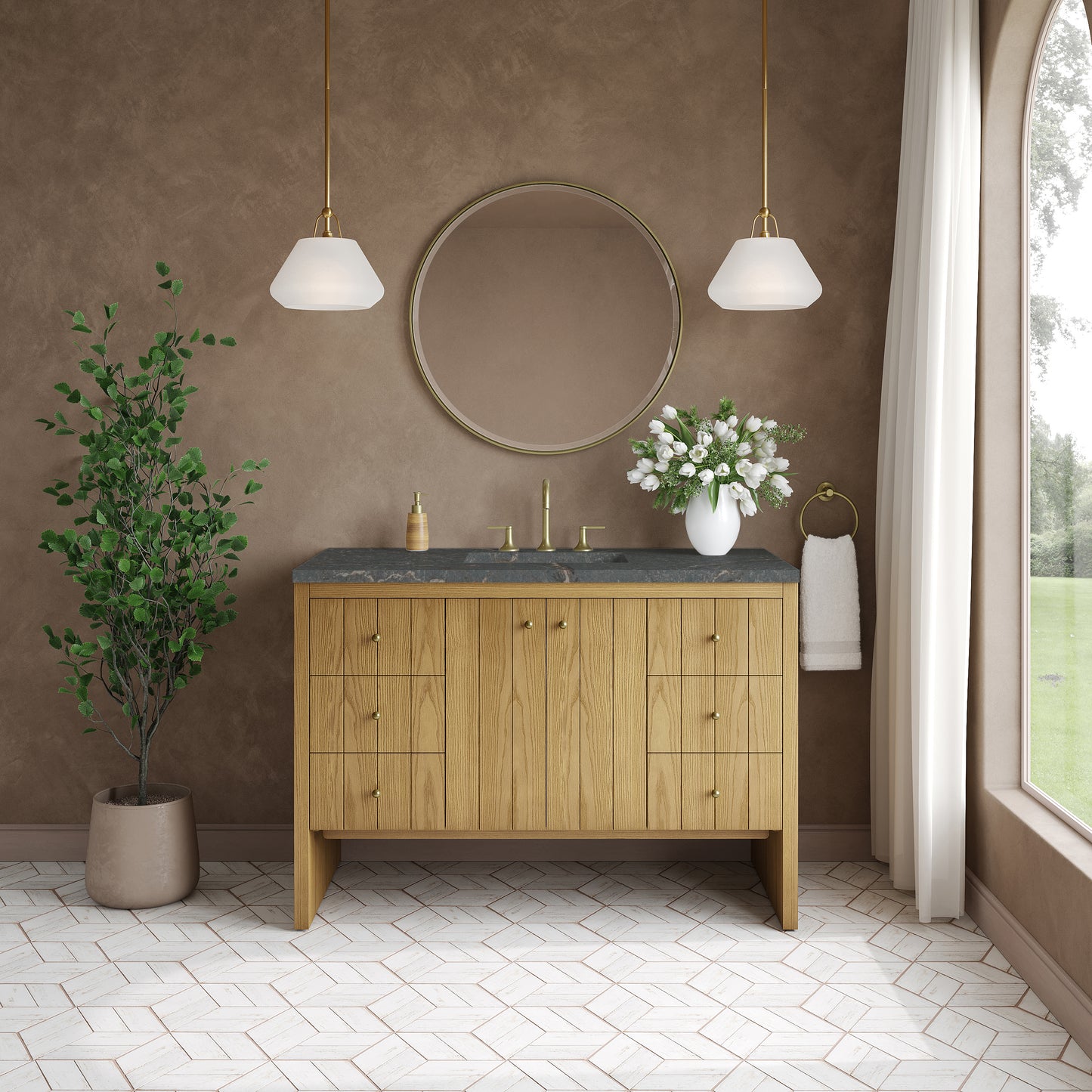 James Martin Hudson 48" Single Vanity with 3 CM Countertop